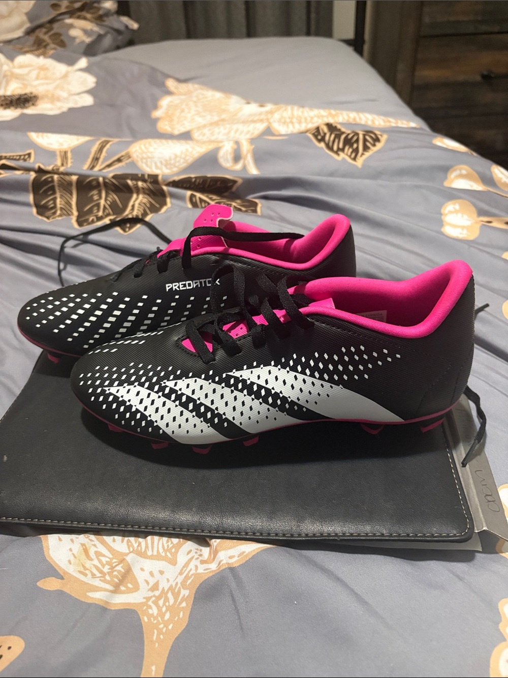adidas Women's Predator Soccer Cleats - Black & Pink